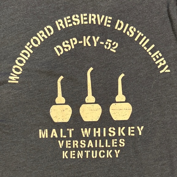 Woodford Reserve Distillery Whisky Navy Blue Men's T-Shirt - Picture 3 of 4